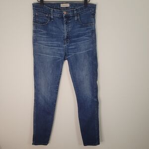 Madewell Women's 10 Inch High Rise Skinny Jeans Size 30‎
